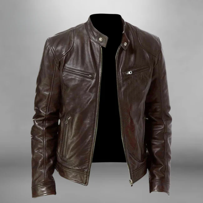 Adrian Herren Premium Lederjacke - Image 5