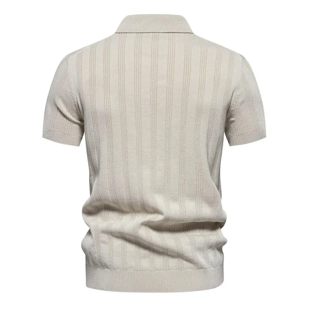 Alvero Strick Herren-Poloshirt - Image 4