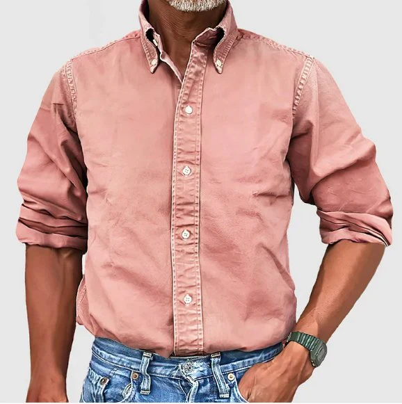 Klassisches Denim-Freizeithemd mit langen Ärmeln - Image 11