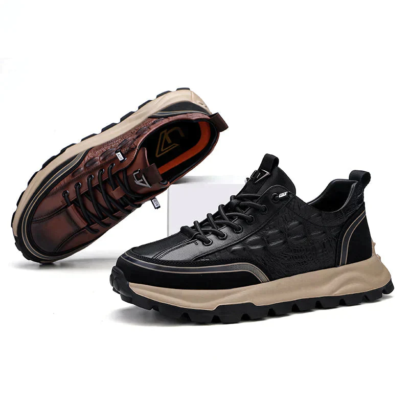 Strapazierfähige und strukturierte Lederschuhe – Edel - Image 10