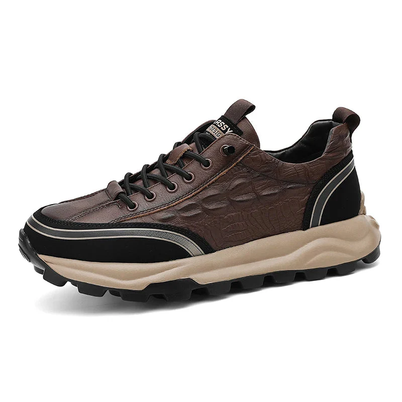 Strapazierfähige und strukturierte Lederschuhe – Edel - Image 12