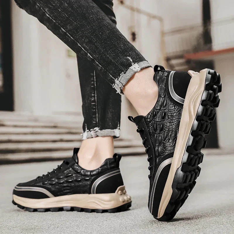 Strapazierfähige und strukturierte Lederschuhe – Edel - Image 4