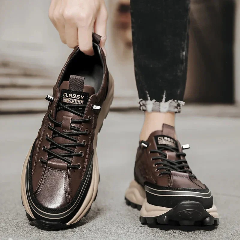 Strapazierfähige und strukturierte Lederschuhe – Edel - Image 6