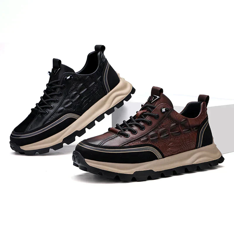 Strapazierfähige und strukturierte Lederschuhe – Edel - Image 8