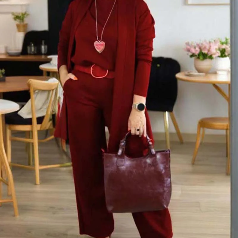 Elena – Elegantes Damen-Set mit 3 Teilen (Cardigan, Oberteil und Hose) - Image 10