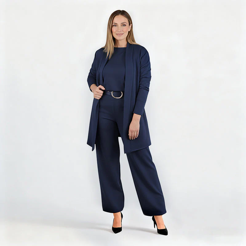 Elena – Elegantes Damen-Set mit 3 Teilen (Cardigan, Oberteil und Hose) - Image 16
