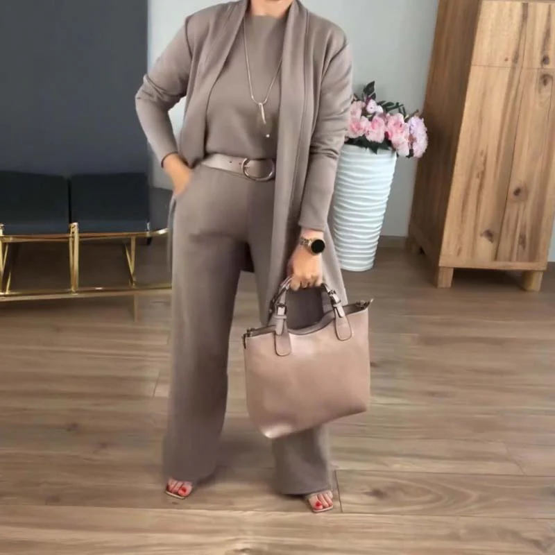 Elena – Elegantes Damen-Set mit 3 Teilen (Cardigan, Oberteil und Hose) - Image 3