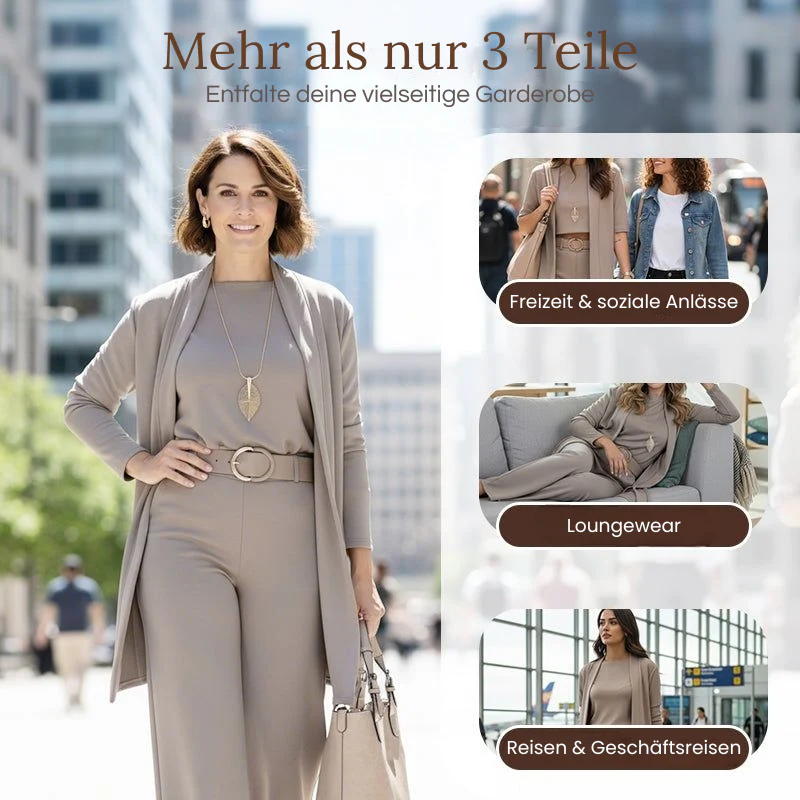 Elena – Elegantes Damen-Set mit 3 Teilen (Cardigan, Oberteil und Hose) - Image 4
