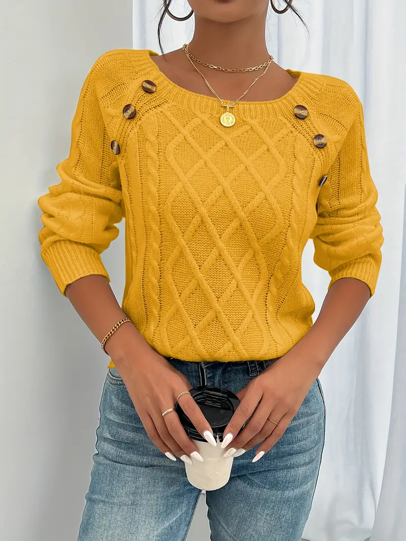 Eleganter Pullover mit Knöpfen Elise - Image 15