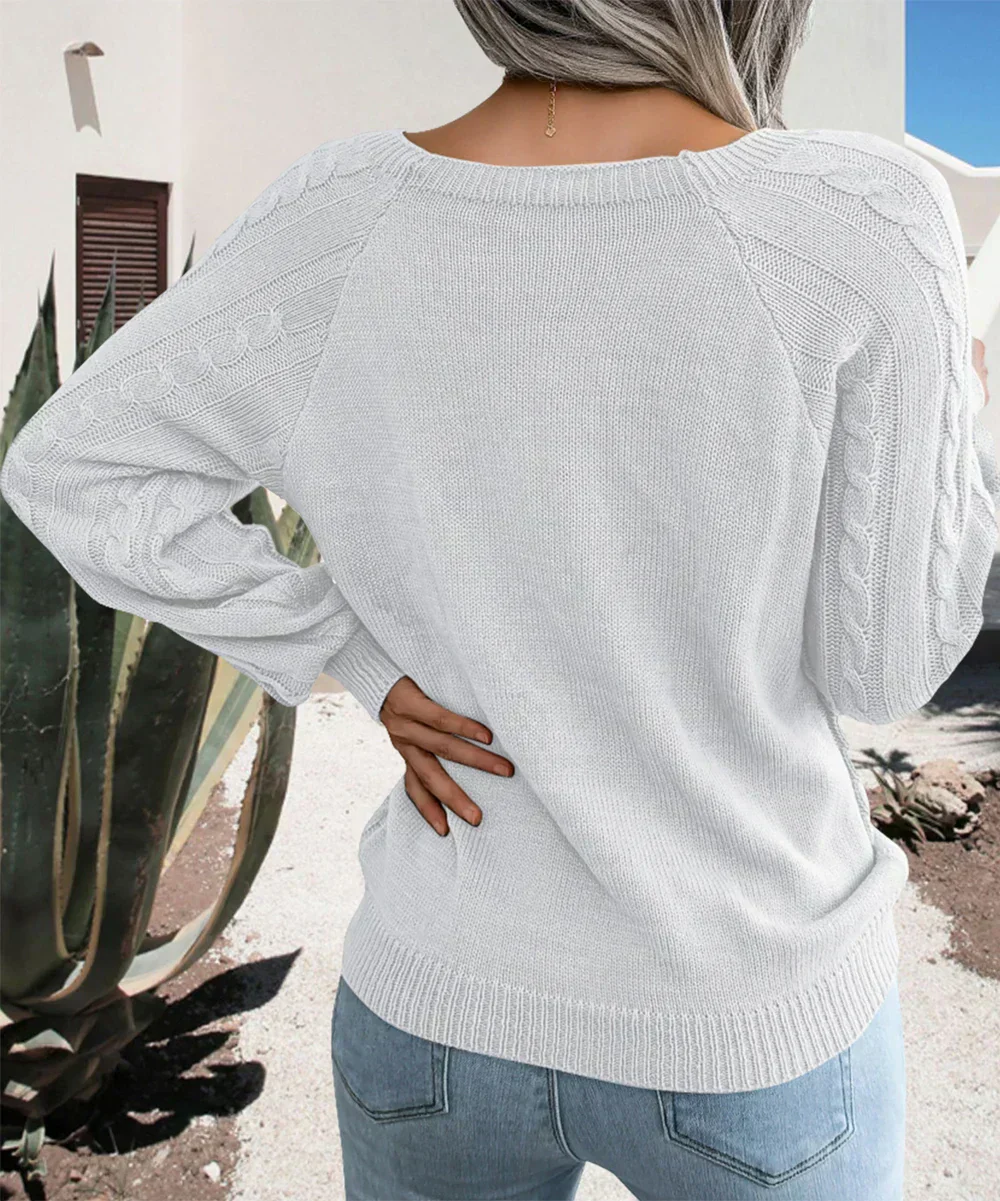 Eleganter Pullover mit Knöpfen Elise - Image 8