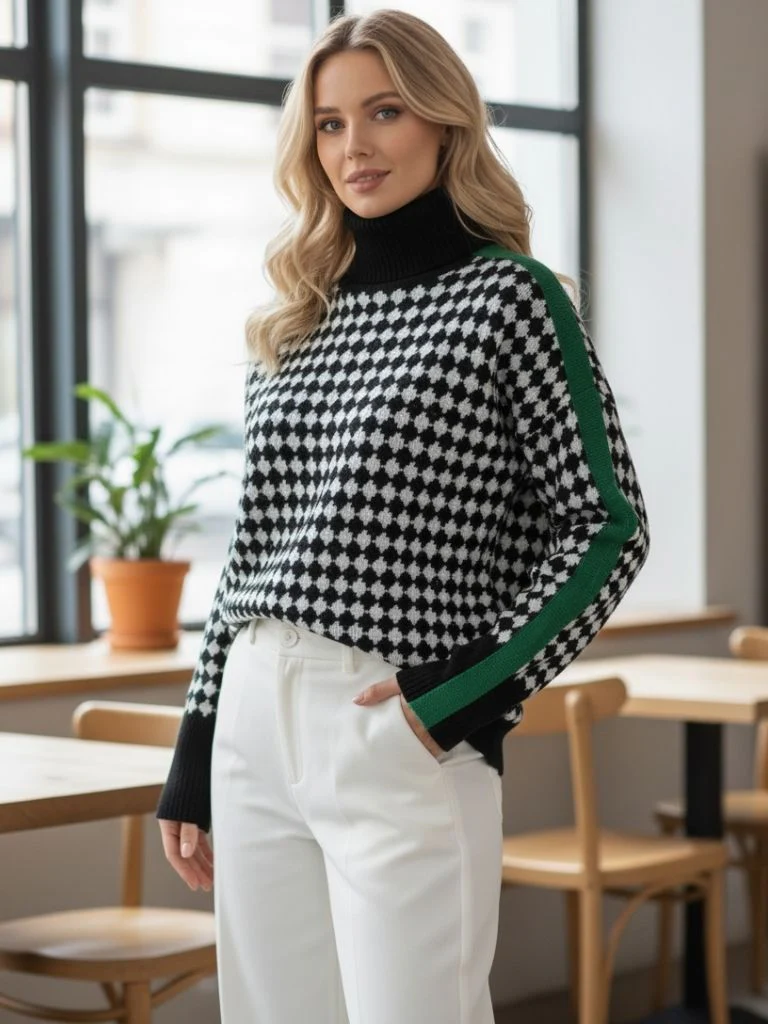 Eloise Damenpullover mit modernem Print - Image 2