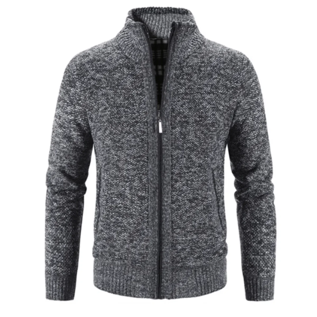 Ethan Strickjacke mit hohem Kragen und Reißverschluss - Image 3