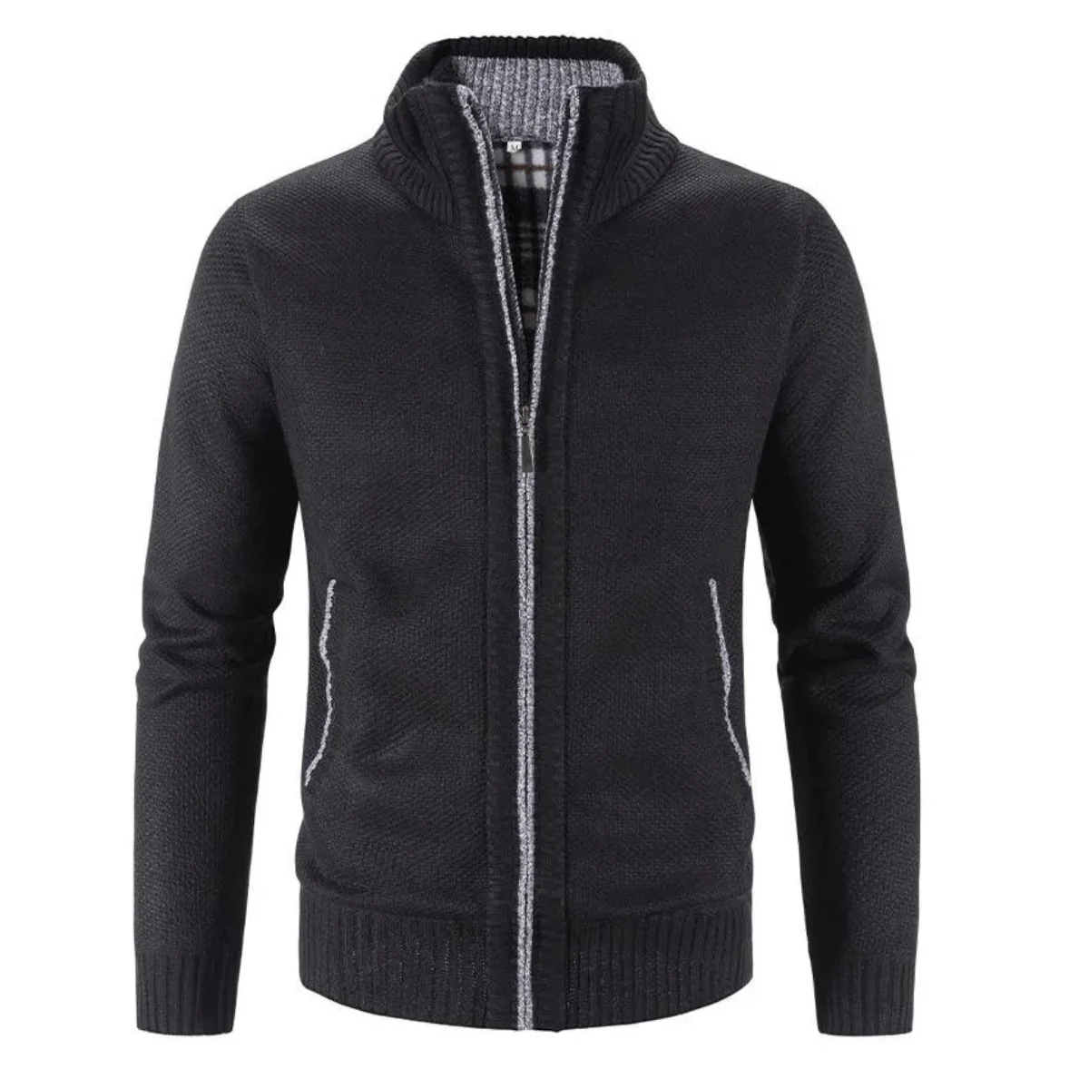 Ethan Strickjacke mit hohem Kragen und Reißverschluss - Image 4