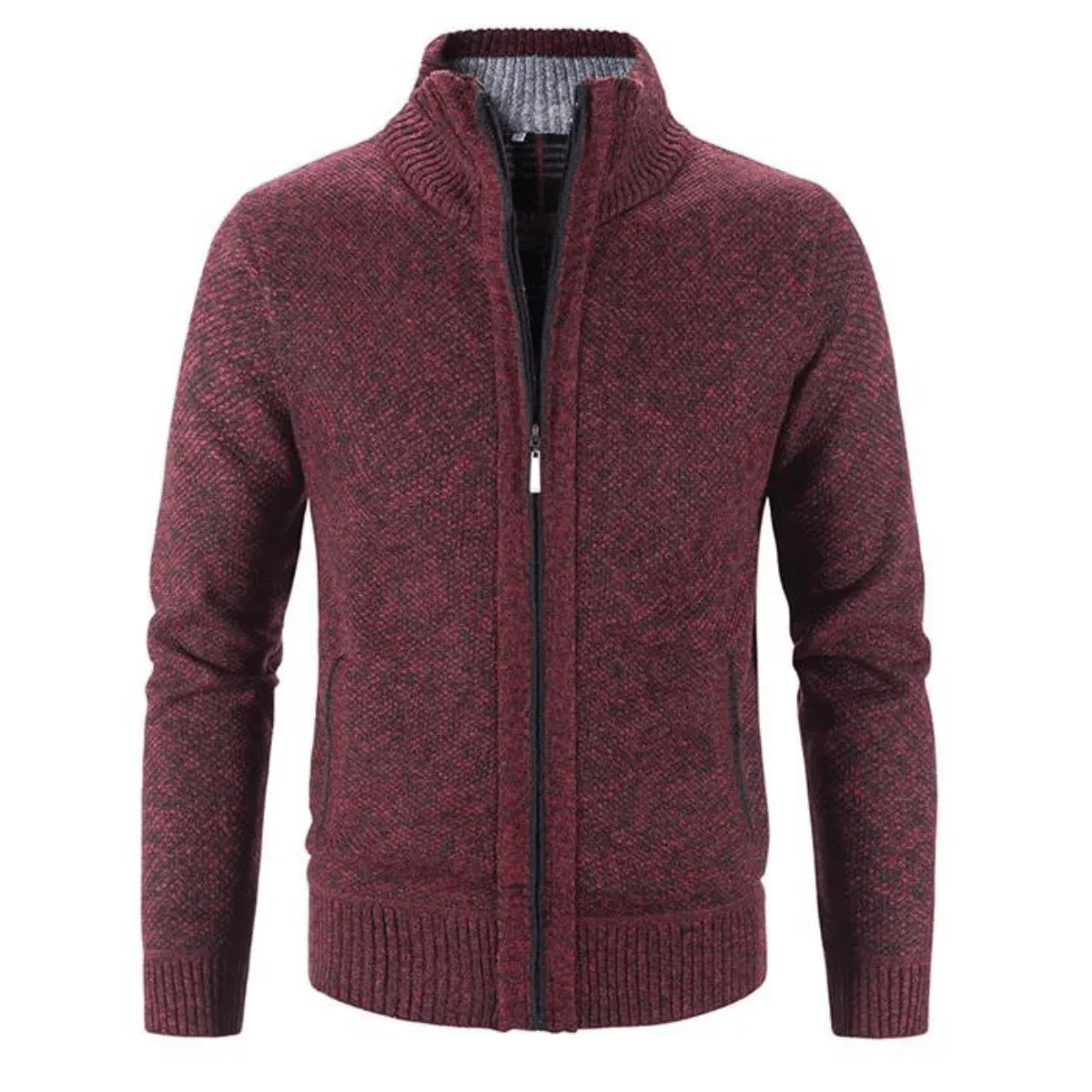 Ethan Strickjacke mit hohem Kragen und Reißverschluss - Image 6