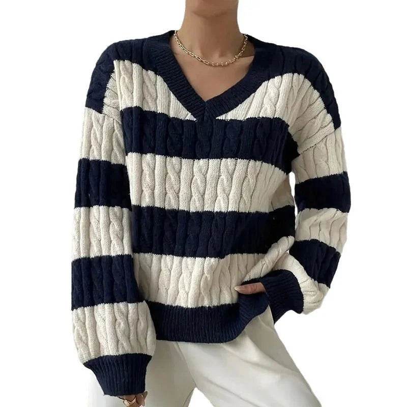 Grace Damen-Strickpullover mit Streifen - Image 2