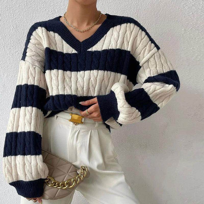 Grace Damen-Strickpullover mit Streifen - Image 5