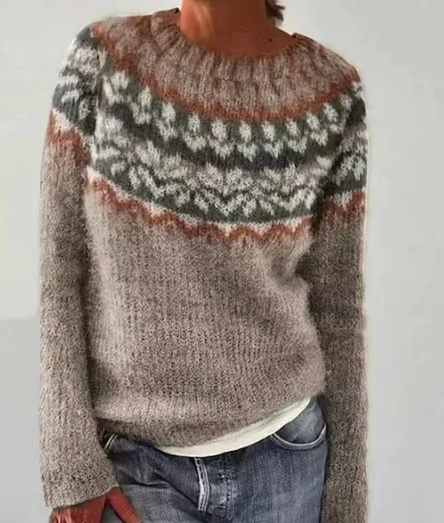 Helena Damen Klassischer Strickpullover