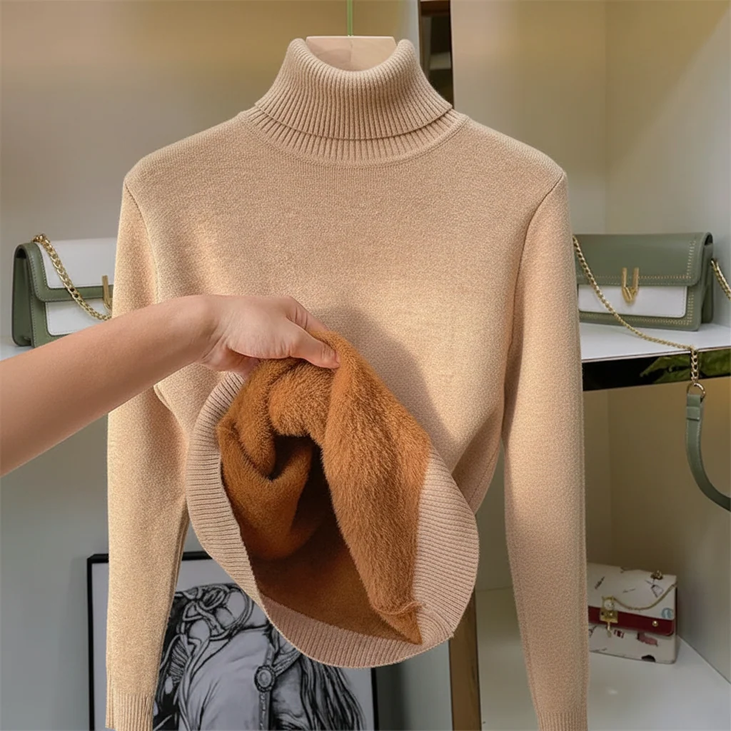 Karen Damen Fleece-Rollkragenpullover - Image 6