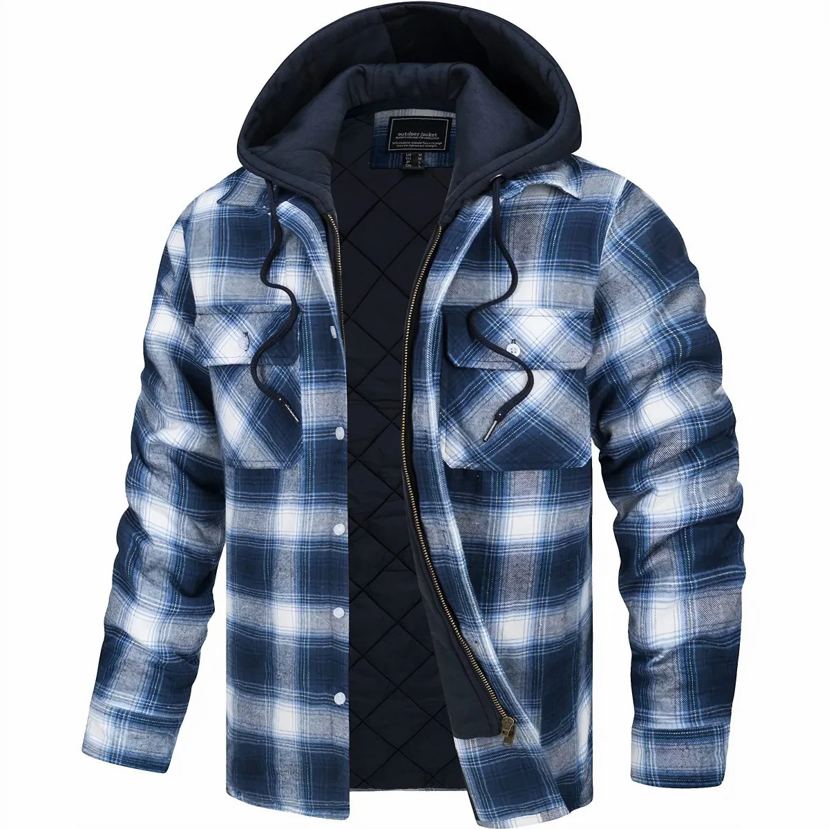 Logan Herren-Flanelljacke mit Kapuze - Image 3