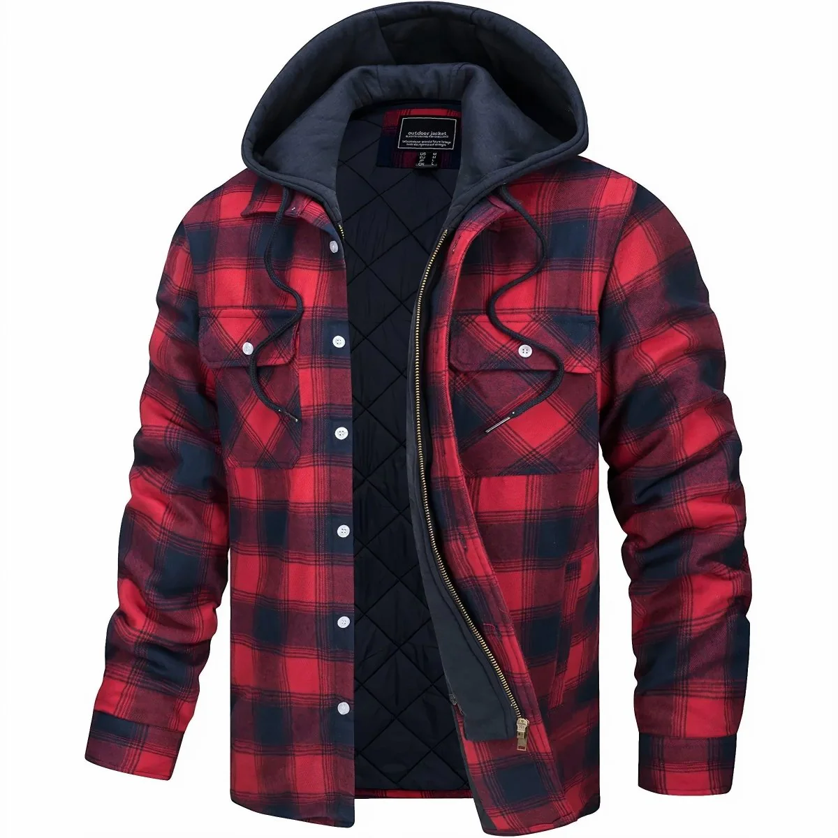 Logan Herren-Flanelljacke mit Kapuze - Image 5