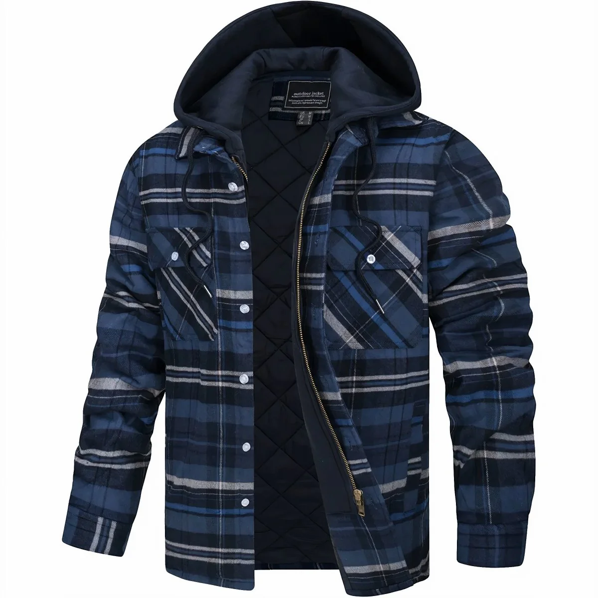 Logan Herren-Flanelljacke mit Kapuze - Image 6