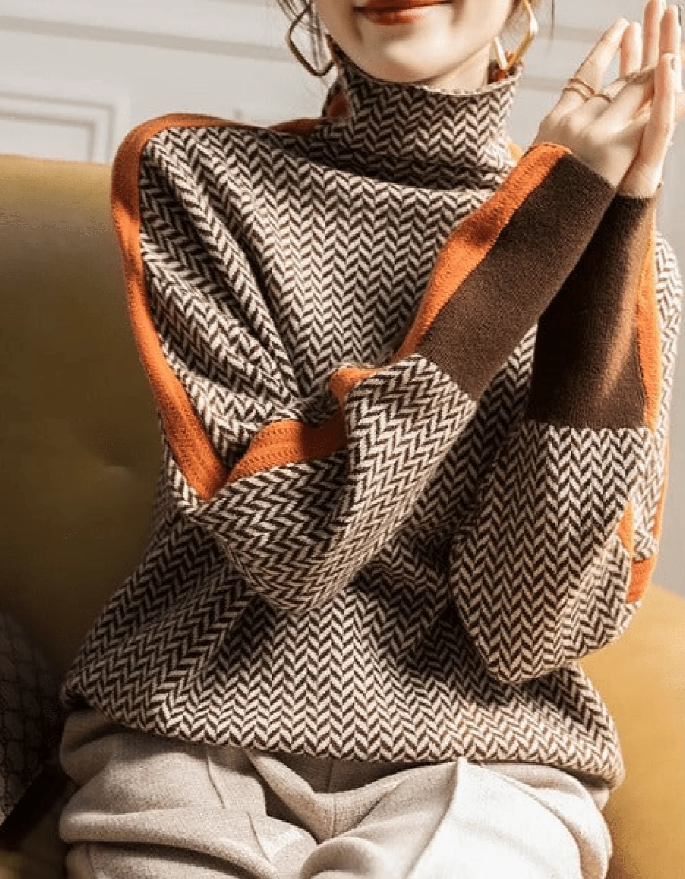Lorena Damen gestreifter Longpullover - Image 3