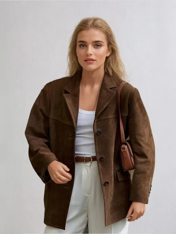 Natalie Damen Klassische Wildlederjacke - Image 2