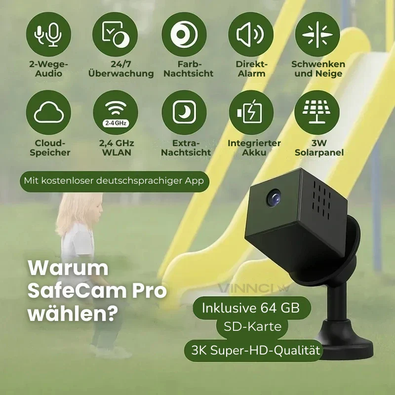 SafeCam Pro™ | Immer geschützt – auch ohne Internet oder Strom