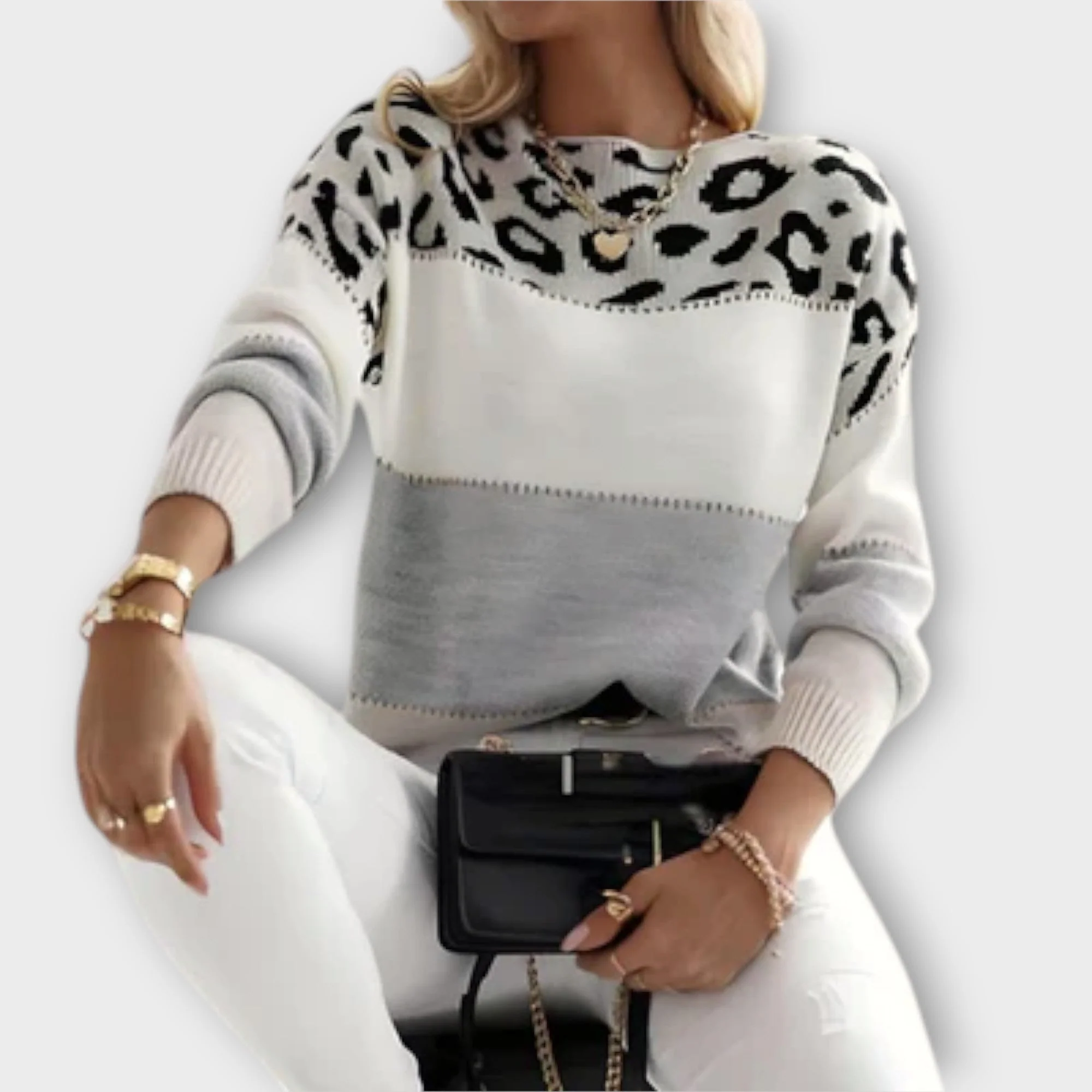Selena Damen-Strickpullover mit Leopardenmuster - Image 5