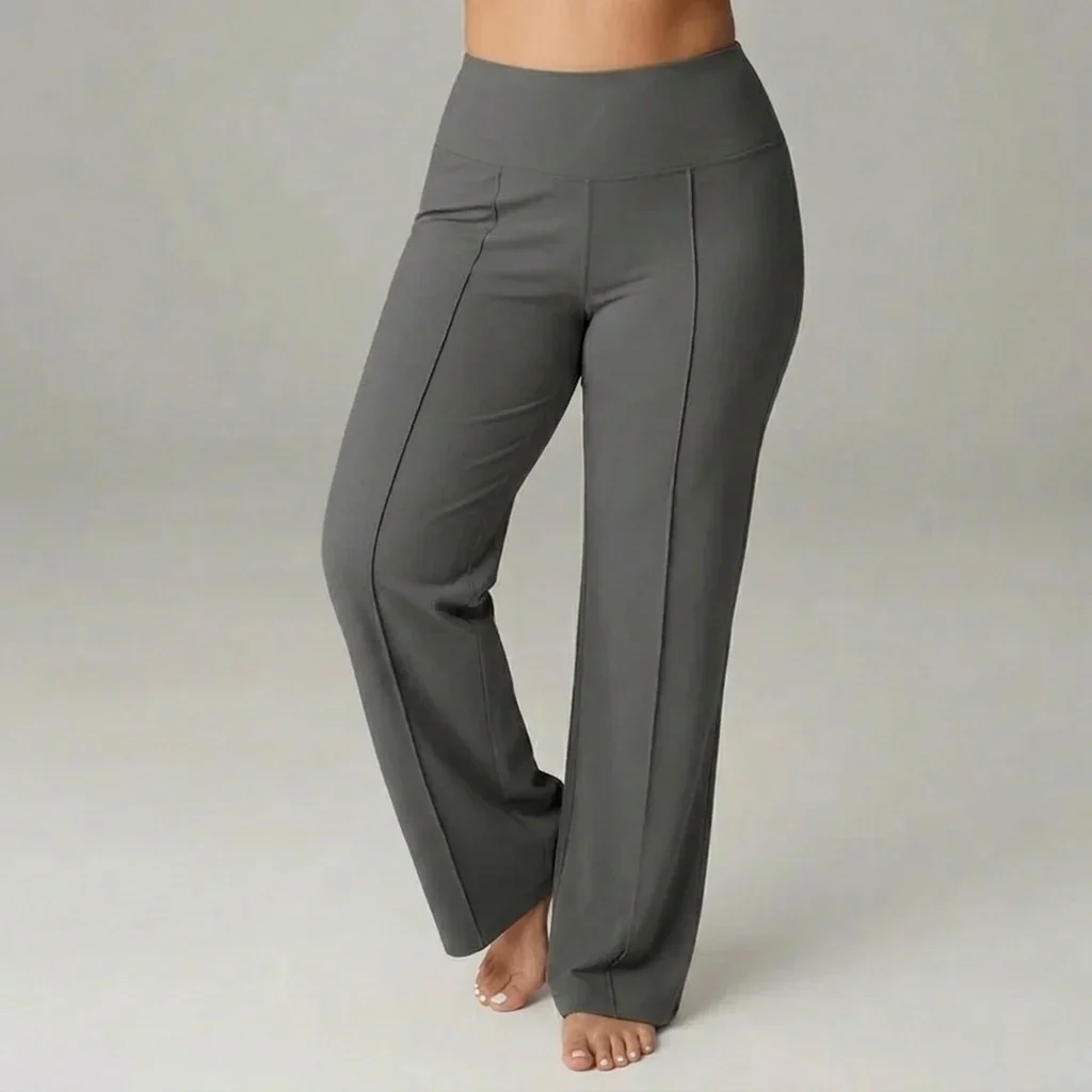 Bequeme Stretchhose mit hoher Taille und weitem Bein – SoftFlex - Image 3