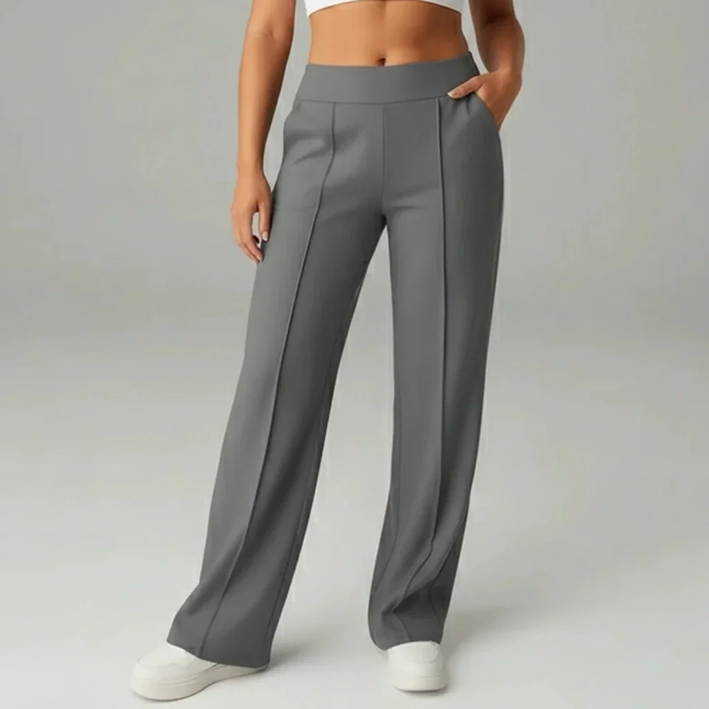 Bequeme Stretchhose mit hoher Taille und weitem Bein – SoftFlex - Image 6