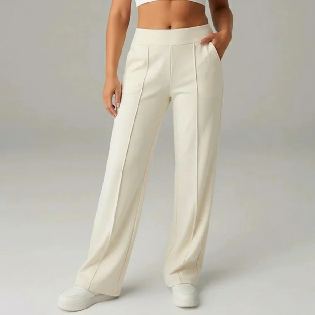 Bequeme Stretchhose mit hoher Taille und weitem Bein – SoftFlex - Image 7