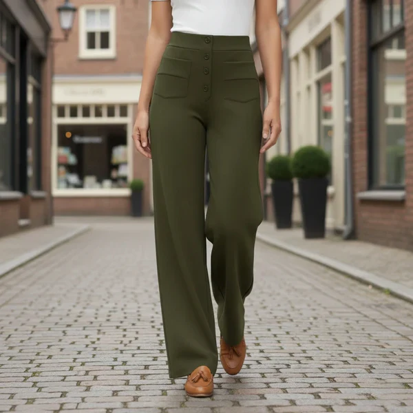 Sophie Stretchhose mit hoher Taille und Seitentaschen - Image 4