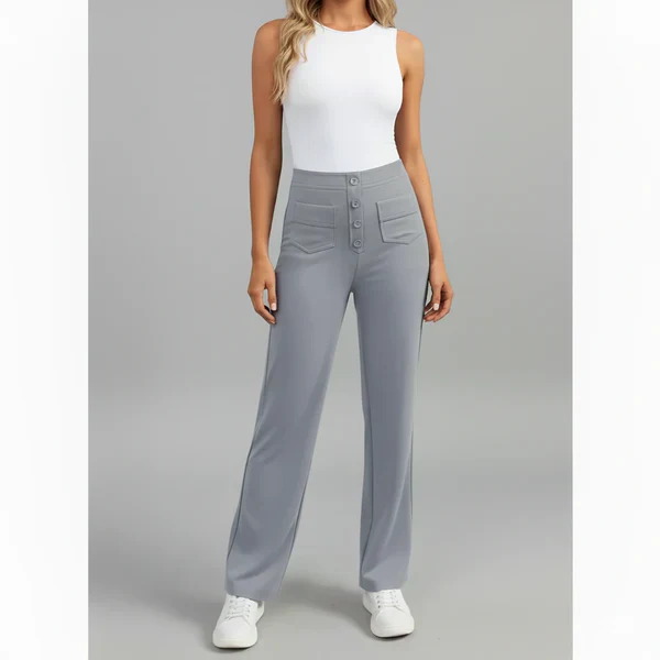 Sophie Stretchhose mit hoher Taille und Seitentaschen - Image 7