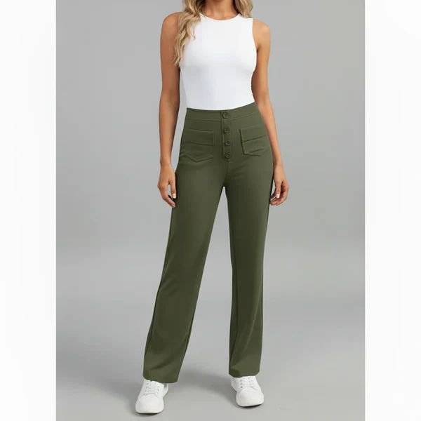 Sophie Stretchhose mit hoher Taille und Seitentaschen - Image 8